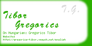 tibor gregorics business card